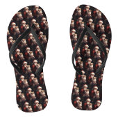 Spitz mit Weihnachtsmann Weihnachten Badesandalen (Fußbett)