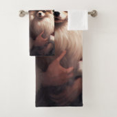 Spitz mit Weihnachtsmann Weihnachten Badhandtuch Set (Insitu)