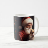 Spitz mit Weihnachtsmann Weihnachten Kaffeetasse (VorderseiteRechts)