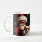 Spitz mit Weihnachtsmann Weihnachten Kaffeetasse (Links)