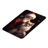 Spitz mit Weihnachtsmann Weihnachten Magnet (Linke Seite)