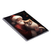 Spitz mit Weihnachtsmann Weihnachten Notizblock (Rechte Seite)