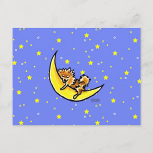 Spitz Moon Postkarte