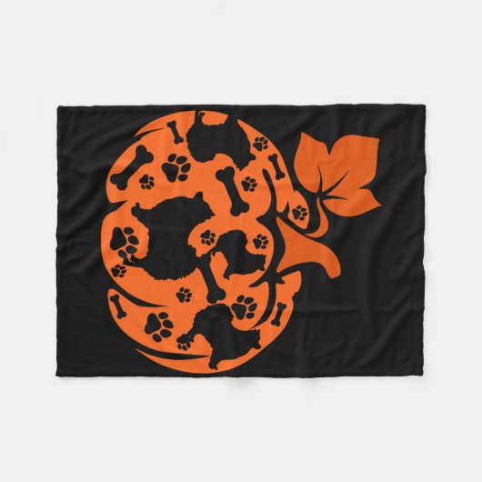 Spitz Niedlich Pumpkin Form Halloween Thanksgiv Fleecedecke (Vorderseite (Horizontal))