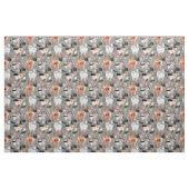 Spitz niedliche Halbhunde graue Stoff (Fat Quarter (45,7 x 55,9 cm))