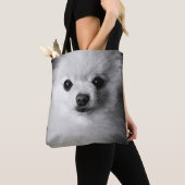Spitz Niedlicher Hund Foto Totbeutel Tasche (Von Nahem)
