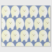 Spitz, niedliches Flufft Hundeverpackungs-Papier Geschenkpapier (Flach)