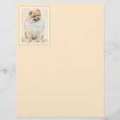 Spitz (Orange) Malerei - Originale Hundekunst (Vorderseite)