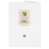 Spitz (Orange) Malerei - Originale Hundekunst (Hinten)
