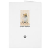 Spitz (Orange) Malerei - Originale Hundekunst (Hinten)