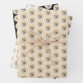 Spitz (Orange) Malerei - Originale Hundekunst Geschenkpapier Set (Beispiel)