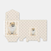 Spitz (Orange) Malerei - Originale Hundekunst Geschenkschachtel (Ungefaltet)