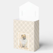 Spitz (Orange) Malerei - Originale Hundekunst Geschenkschachtel (Geöffnet)