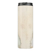 Spitz (Orange) Malerei - Originale Hundekunst Thermosbecher (Rückseite)