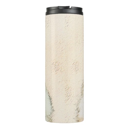 Spitz (Orange) Malerei - Originale Hundekunst Thermosbecher (Rückseite)