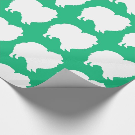 Spitz Packpapier Design Silhouette grün (Ecke)