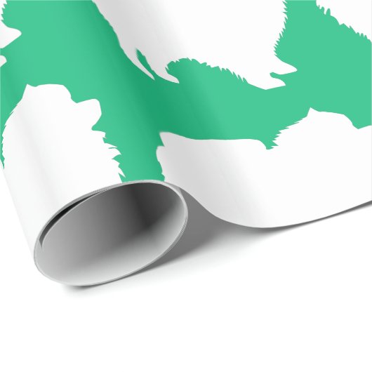 Spitz Packpapier Design Silhouette grün (Rolleneckpunkt)