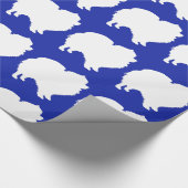 Spitz Packpapier weiß Silhouette blau (Ecke)