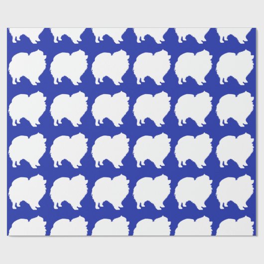 Spitz Packpapier weiß Silhouette blau (Flach)