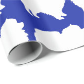 Spitz Packpapier weiß Silhouette blau (Rolleneckpunkt)