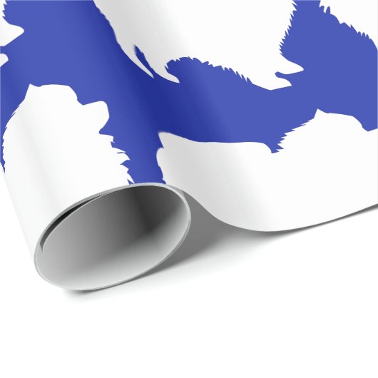 Spitz Packpapier weiß Silhouette blau (Rolleneckpunkt)