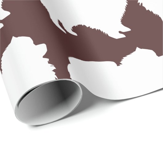 Spitz Packpapier weiß Silhouette braun (Rolleneckpunkt)