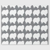 Spitz Packpapier weiß Silhouette grau (Flach)