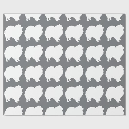 Spitz Packpapier weiß Silhouette grau (Flach)