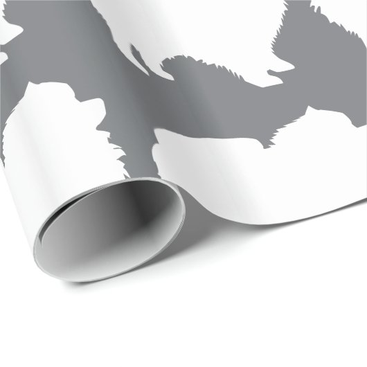 Spitz Packpapier weiß Silhouette grau (Rolleneckpunkt)