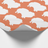 Spitz Packpapier weiß Silhouette orange (Ecke)