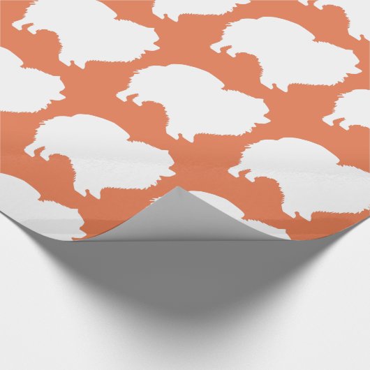 Spitz Packpapier weiß Silhouette orange (Ecke)