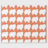 Spitz Packpapier weiß Silhouette orange (Flach)