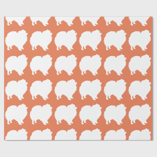 Spitz Packpapier weiß Silhouette orange (Flach)