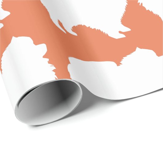 Spitz Packpapier weiß Silhouette orange (Rolleneckpunkt)