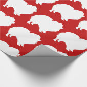 Spitz Packpapier weiß Silhouette rot (Ecke)