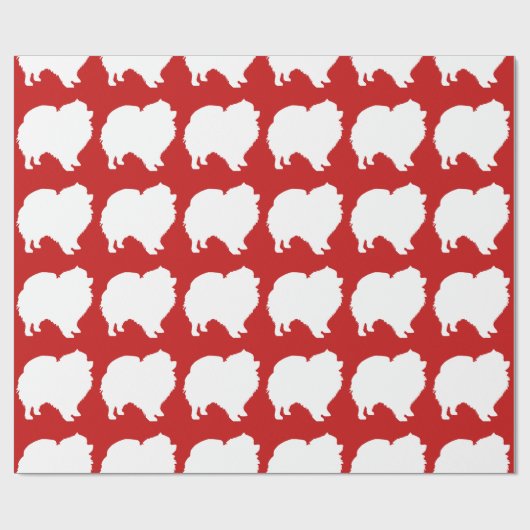 Spitz Packpapier weiß Silhouette rot (Flach)