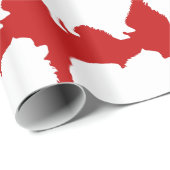 Spitz Packpapier weiß Silhouette rot (Rolleneckpunkt)