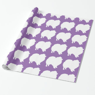 Spitz Packpapier, weiße Silhouette lila Geschenkpapier