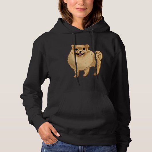 Spitz Pal 1 Niedlicher Hund Hoodie (Vorderseite)