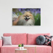Spitz Panting Leinwanddruck (Insitu (Wohnzimmer))