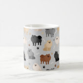 Spitz Paw-Drucke und Dog Bones Kaffee Tasse (Mittel)