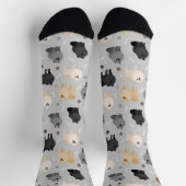Spitz-Paw-Drucke und Dog-Bones-Socken Socken (Oben)