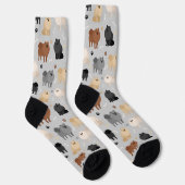 Spitz-Paw-Drucke und Dog-Bones-Socken Socken (Rechts)