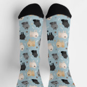 Spitz-Paw-Drucke und Dog-Bones-Socken Socken (Oben)