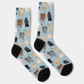 Spitz-Paw-Drucke und Dog-Bones-Socken Socken (Rechts)