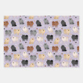 Spitz Paw-Drucke und Hundeknochen Geschenkpapier Set (Vorderseite 2)