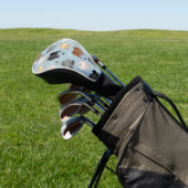 Spitz Paw-Drucke und Hundeknochen Golf Headcover (In SItu)