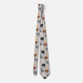 Spitz Paw-Drucke und Hundeknochen Neck Tie Krawatte (Rückseite)