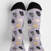 Spitz Paw-Drucke und Hundeknochen Socken (Oben)