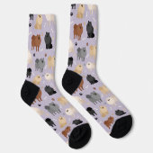 Spitz Paw-Drucke und Hundeknochen Socken (Rechts)